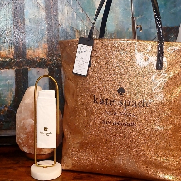 kate spade Handbags - OMG! Kate Spade PINK ROSE Gold SPARKLE ✨️Tote Bag
